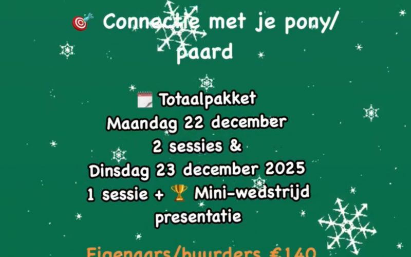 'Horsemanship' Stage (2 dagen) - Eigenaars/huurders